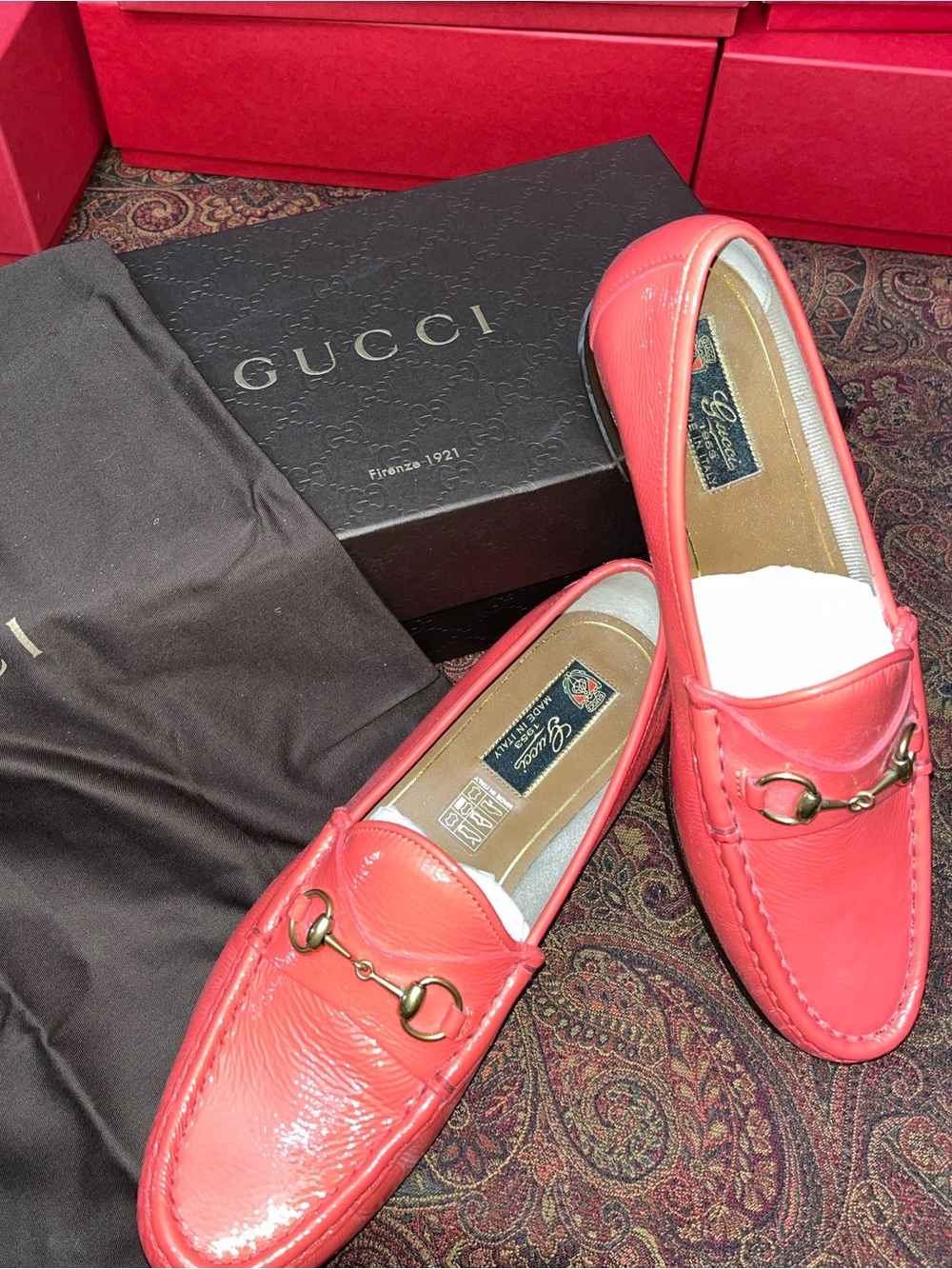Rare Gucci Patent Leather Horsebit Loafers – Begonia Pink | Pristine | Size 39